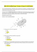 BIO 353 Cell Bio Exam Version A Exam #1 (100 Points)Complete Questions And Answers 2024/2025 Updates