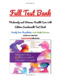 Maternity and Womens Health Care 12th Edition Lowdermilk Test Bank