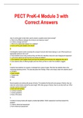 PECT PreK-4 Module 3 with Correct Answers