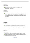 Question 1   1 out of 1 points    Which of the following affects drug distribution throughout the body? Selected Answer: Protein binding     Question 2   1 out of 1 points    A Nurse Practitioner who provides care in a long-term care facility is documenti