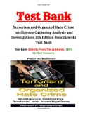 Terrorism and Organized Hate Crime Intelligence Gathering Analysis and Investigations 4th Edition Ronczkowski Test Bank