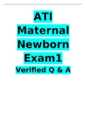  ATI Maternal Newborn Exam1 Verified Q & A.