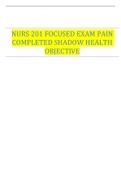 NURS 201 FOCUSED EXAM PAIN COMPLETED SHADOW HEALTH OBJECTIVE