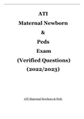  ATI Maternal Newborn & Peds Exam (Verified Questions) (2022-2023)