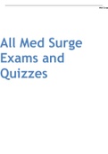 All Med Surge Exams and Quizzes 