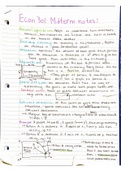 Intermediate Microeconomic Theory II exam study notes 