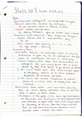 Introductory statistics exam prep study notes 