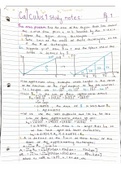 Calculus I exam prep study notes