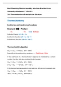 UI CHEM 001 Best Chemistry Thermochemistry Solutions Practice Exam