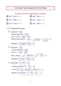 inverse Trigonometric Functions - Solved Exercises 