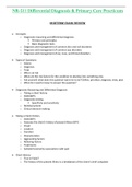 MIDTERM EXAM REVIEW - NR511 / NR 511 (Latest 2022 / 2023) : Differential Diagnosis & Primary Care Practicum - Chamberlain