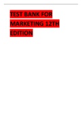 Test Bank for Marketing 12th edition by Charles W. Lamb, Joe F. Hair, Carl McDaniel Latest .