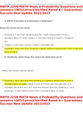 MATH 225N MATH Week 4 Probability Questions and answers 100%Correct/Verified Rated A+ Guarantees Success New Update 2022/2023