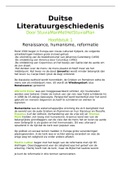 Samenvatting Duitse Literatuurgeschiedenis