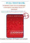 Test Bank for Introduction to Leadership: Concepts and Practice 5th Edition By Peter G. Northouse|9781544351599|All Chapter 1-14 | LATEST