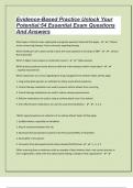 Evidence-Based Practice Unlock Your Potential:54 Essential Exam Questions And Answers| Success Guaranteed