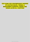 Test Bank Chapter (1 - 28) Contemporary Nursing 8th Edition Cherry & Jacob: Contemporary Nursing: Issues, Trends, and Management, 8th Edition 20222023)UPDATES