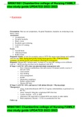  NR667/661 Chamberline college of Nursing FAMILY vise study guide UPDATED 2022 /2023