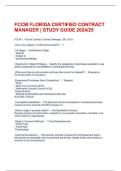 FCCM FLORIDA CERTIFIED CONTRACT MANAGER | STUDY GUIDE 2024/25