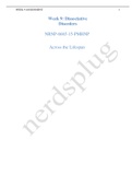 Week 9: Dissociative Disorders NRNP-6665-15-PMHNP Across the Lifespan