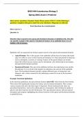 comprehensive bundled pack for bio 1404/'BISC1404 Introductory Biology 2 Spring 2024, Exam 2, 3, and 4 Predictor with both MULTIPLE CHOICE and Short answer questions. 