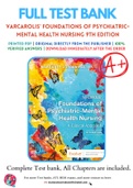 Test Bank for Varcarolis' Foundations of Psychiatric Mental Health Nursing A Clinical 9th Edition By Margaret Halter Chapter 1-36 Complete Guide A+