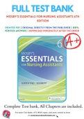 Test Bank for Mosby's Essentials for Nursing Assistants 6th Edition By Leighann Remmert; Sheila A. Sorrentino Chapter 1-38 Complete Guide A+