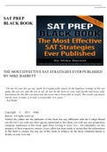 SAT PREP BLACK BOOK THE MOST EFFECTIVE SAT STRATEGIES EVER PUBLISHED BY MIKE BARRETT