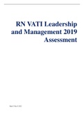 RN VATI Leadership and Management 2019 Assessment.