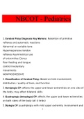 NBCOT - Pediatrics.docx A 100 Questions with 100% Correct Answers UPDATED 2022