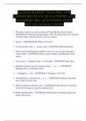 RADIOGRAPHIC IMAGING AND  EXPOSURE EXAM QUEASTIONS AND  ANSWERS 300+ QUESTIONS WITH  DETAILED SOLUTIONS 