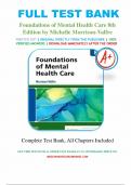 Foundations of Mental Health Care 8th Edition by Morrison Valfre ISBN: 9780323810296-Test Bank