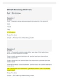 BIOS 242 Week 1 Quiz (2 Versions), BIOS 242 Microbiology Quiz 1 -Verified And Correct Answers, Chamberlain College of Nursing