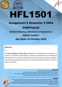 HFL1501 Assignment 6 PORTFOLIO (COMPLETE ANSWERS) Semester 2 2024 - DUE 23 October 2024