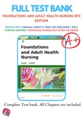 Foundations And Adult Health Nursing 7th 8th 9th Edition Cooper Test Bank