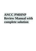 ANCC PMHNP Review Manual with complete solution 