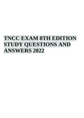 TNCC EXAM 8TH EDITION STUDY QUESTIONS AND ANSWERS 2022