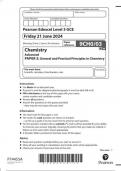 Pearson Edexcel GCE Chemistry (9CH0) Paper 03 General and Practical Principles in Chemistry  Question paper and Mark scheme June 2024