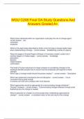  WGU C208 Final OA Study Questions And Answers Graded A+.