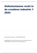 Oefententamen recht in de creatieve industrie 1 2024