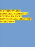 MATERNITY AND PEDIATRIC NURSING 3rd  EDITION BY RICCI CONTAINS ALL CHAPTERS RATED 100%