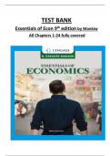 TEST BANK for Essentials of Econ 9th edition by Mankiw All Chapters 1-24 fully covered