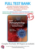 Test Bank For Applied Pathophysiology 3rd Edition A Conceptual Approach to the Mechanisms of Disease by Carie Braun; Cindy Anderson 9781496335869 Chapter 1-20 Complete Guide .