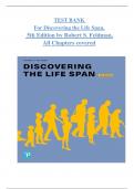 TEST BANK   For Discovering the Life Span,  5th Edition by Robert S. Feldman,  All Chapters covered