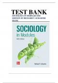 Test Bank For Sociology in Modules 6th Edition by Richard T. Schaefer, All Chapters, Complete Guide A+