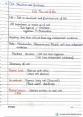 Handwritten notes Cell: The unit of life 