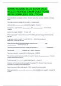 MARK KLIMEK BLUE BOOK (ALL) NCLEX REVIEW EXAM QUESTIONS WITH COMPLETE SOLUTIONS