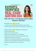 MAE 1351 Exam 1/ 62 Questions with Certified Solutions/ 2024-2025.