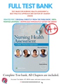 Test Bank For Nursing Health Assessment A Best Practice Approach 3rd Edition by Sharon Jensen 9781496349170 Chapter 1-30 Complete Guide.