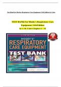 Complete test bank for mosbys respiratory care equipment, 11th edition by cairo ( 9780323712217-isbn) All chapters are included.